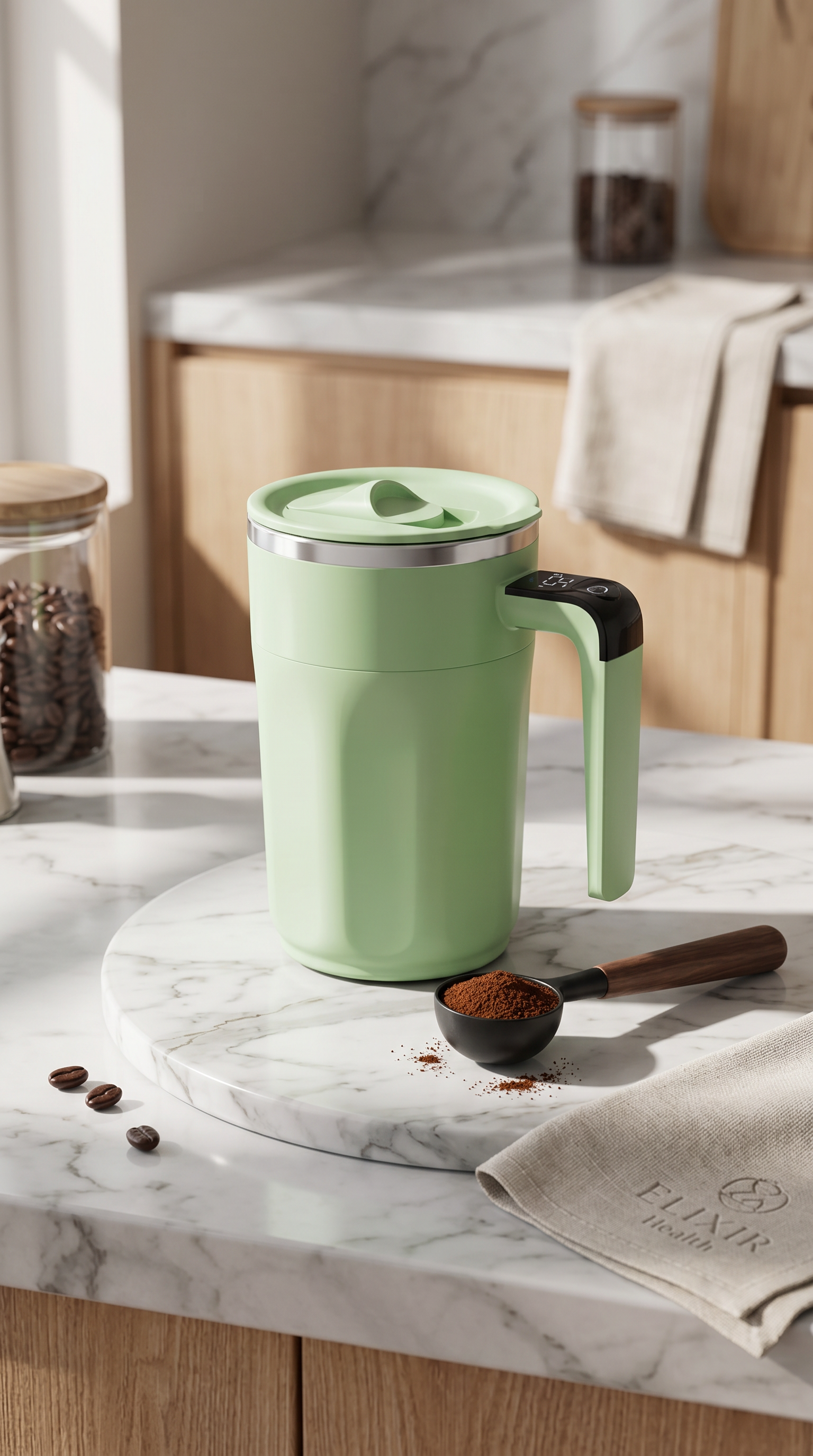 Smart Mixing Cup with Temperature Display