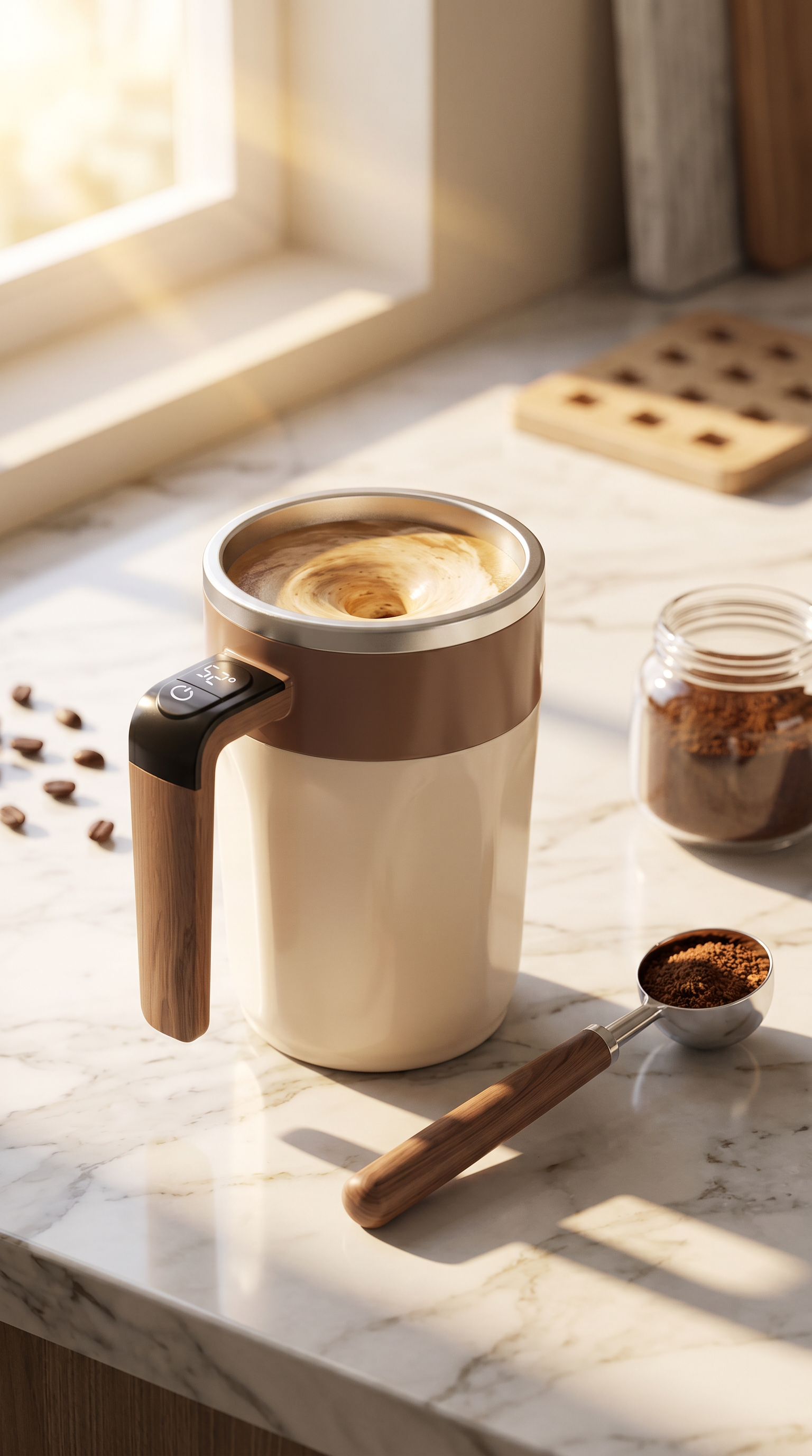 Smart Mixing Cup with Temperature Display