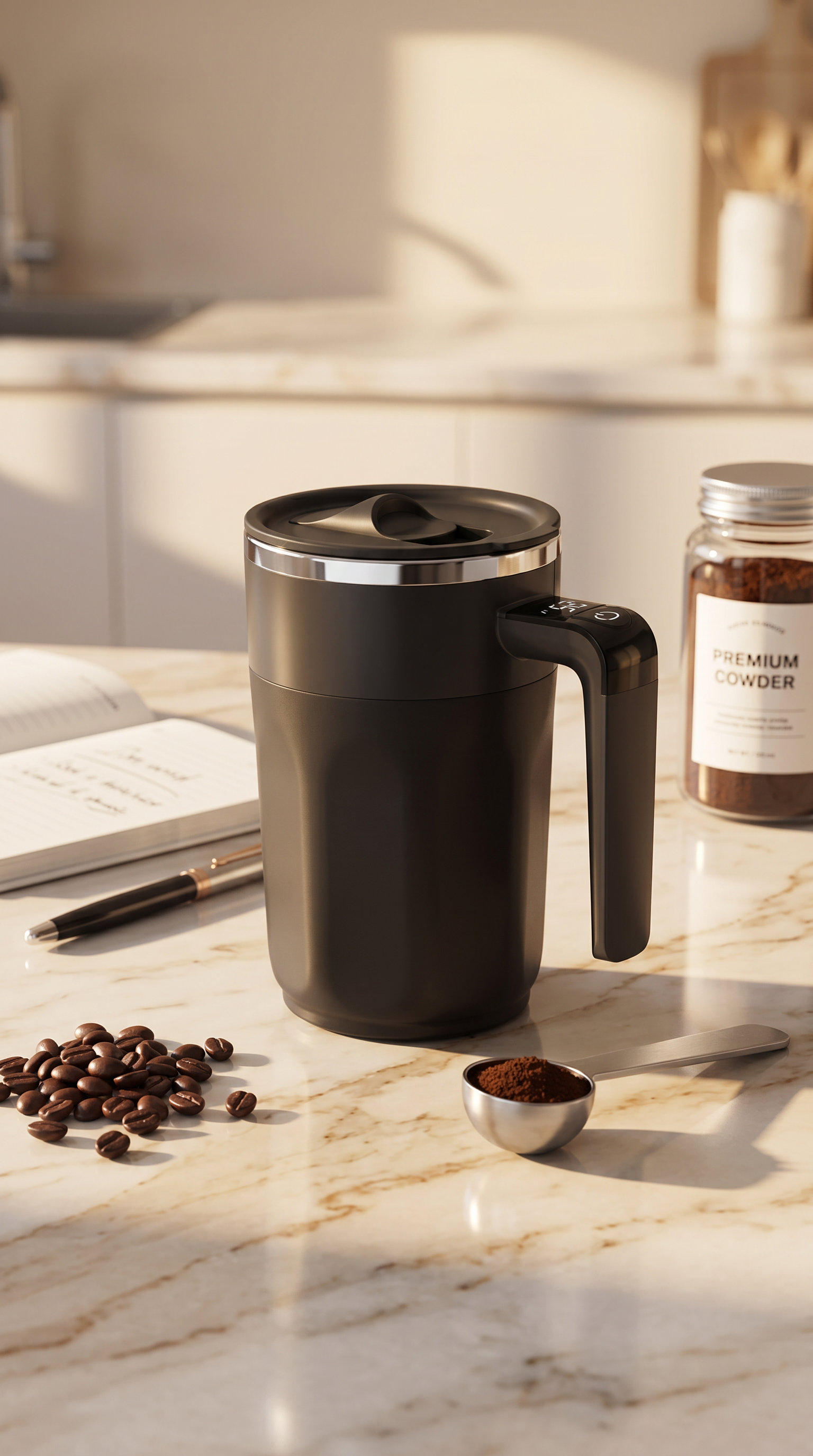 Smart Mixing Cup with Temperature Display